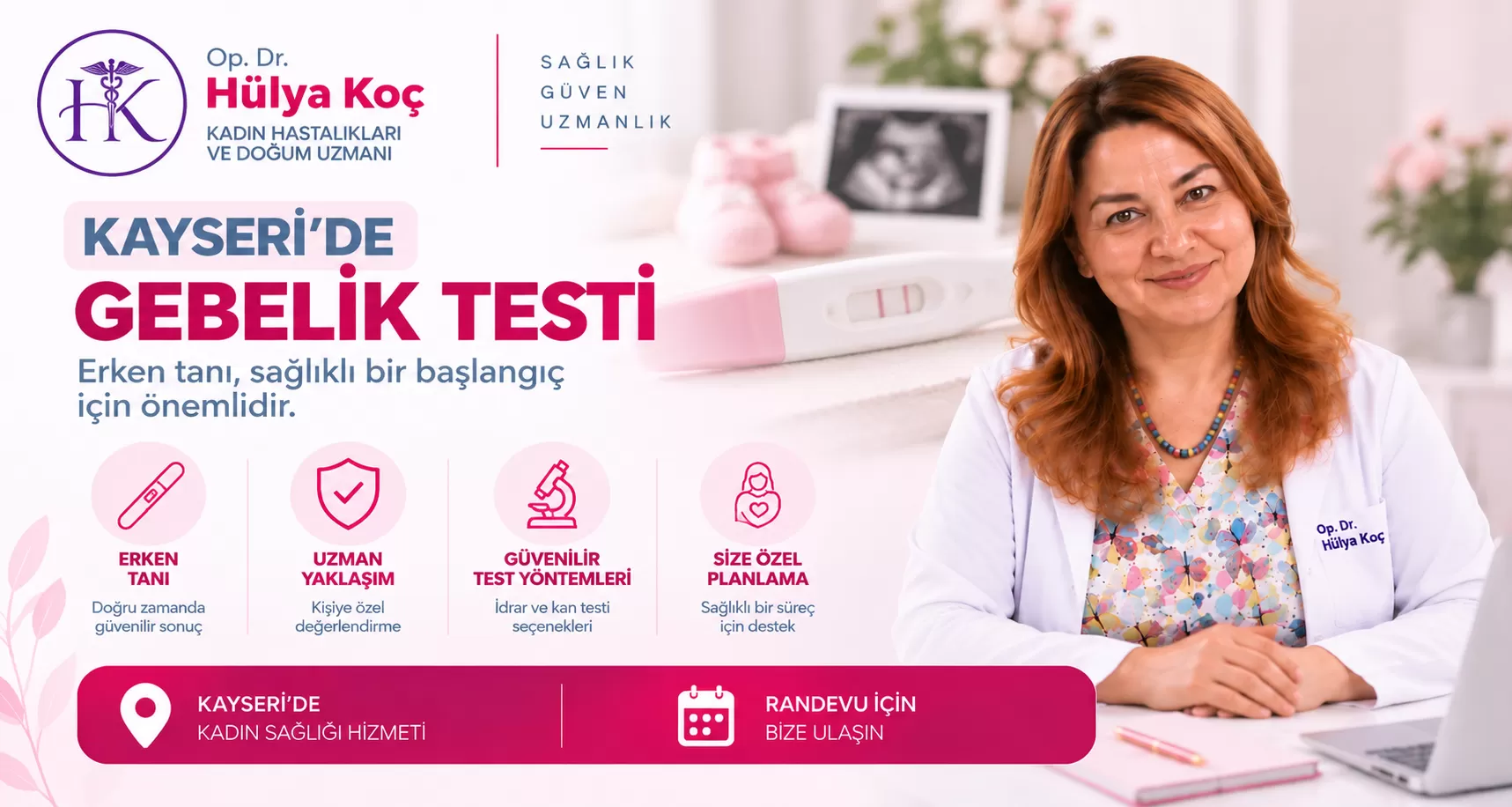 Kayseri Gebelik Testleri – İdrar ve Beta-hCG Testi | Op. Dr. Hülya Koç